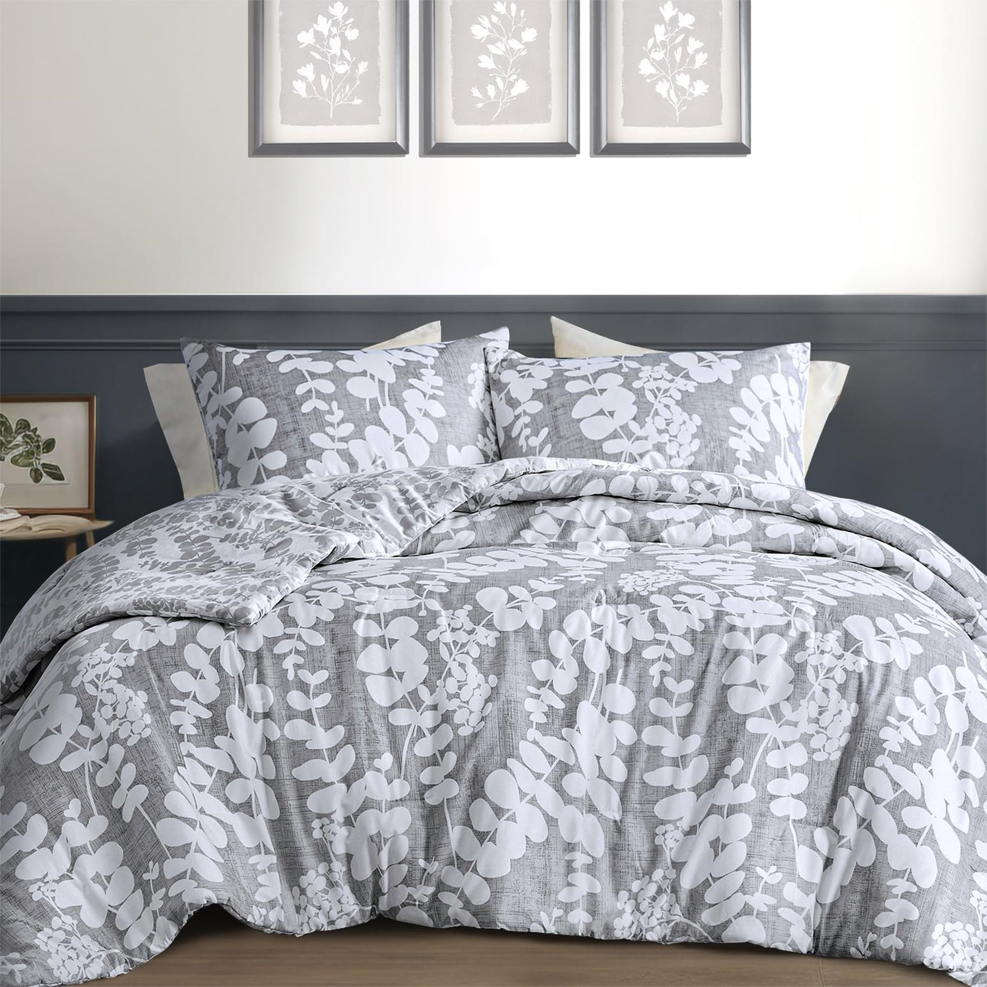 Regency Heights Full/Queen Floral Comforter Sets Reversible 3 Piece Extra Soft Bedding with