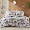 thumbnail image 1 of Regency Heights Full/Queen Size Comforter Set, Tan/Gray Bedding Set for All Seasons, 3-Piece Round Geometric Print Bedding Comforter Set, 1 of 9