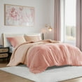thumbnail image 1 of Regency Heights Full/Queen Soft Washed Color Block Comforter Set 3-Piece Bedding Set Pink, 1 of 8