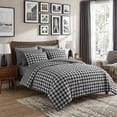 thumbnail image 1 of Regency Heights Full Size Bed in a Bag, 9 Pieces Black Plaid Comforter Set with Sheets and Side Pockets, Reversible Bedding Sets for All Seasons, 1 of 11