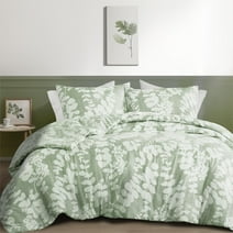 Regency Heights King/Cal-King Floral Comforter Sets Reversible 3 Piece Extra Soft Bedding with Pillow Shams Green