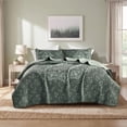 thumbnail image 1 of Regency Heights King Quilt Set, 3-Piece Reversible Bedspread Coverlet Set, Olive Quilted Bedding Set with Shams for All Season, 1 of 9