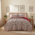 thumbnail image 1 of Regency Heights King Quilt Set, 3-Piece Reversible Bedspread Coverlet Set, Red Quilted Bedding Set with Shams for All Season, 1 of 10