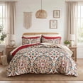 thumbnail image 1 of Regency Heights King Size Comforter Set, 9-Piece Bed in a Bag King, Red Bedding Comforter Set with Comforter, Flat Sheets, Fitted Sheets with Side Pockets, 1 of 7