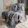 thumbnail image 1 of Regency Heights Extra Soft Fuzzy Faux Fur Throw Blanket, Ombre Reversible Shaggy Blanket, Fluffy Cozy Plush Fleece Blankets for Couch Sofa Bedroom, Gifts for Women Men 50x60" Gray, 1 of 8