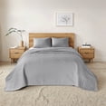 thumbnail image 1 of Madison Park Quebec 3 Piece Bedspread Set Lightweight Reversible Bedding Set,King,Grey, 1 of 7