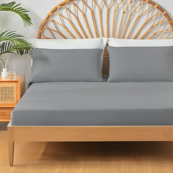 Regency Heights Queen Sheet Set, 3-Piece Silky Soft Skin-Friendly Bedding, Gray