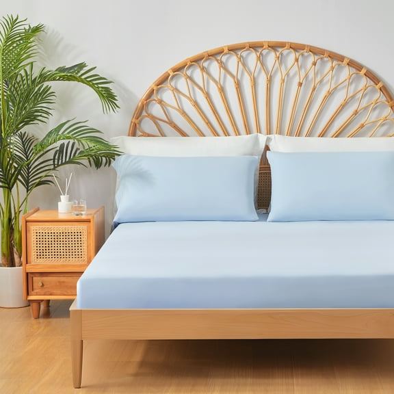 Regency Heights Queen Sheet Set, 3-Piece Silky Soft Skin-Friendly Bedding, Ice Blue