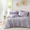 thumbnail image 1 of Regency Heights Queen Size Comforter Set, 9-Piece Bed in a Bag Queen, Purple Bedding Comforter Set with Comforter, Flat Sheets, Fitted Sheets with Side Pockets, 1 of 9