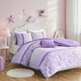 thumbnail image 1 of Regency Heights Full/Queen Comforter Sets, 4-Piece Floral Kids Bed Sets for All Season, Purple Bedding Comforter Sets for Girls, 1 of 4