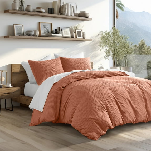 Regency Heights Comforter Sets King/Cal King, 3 Piece Soft Bedding Sets, Red Comforter Bed Set with Pillow Shams