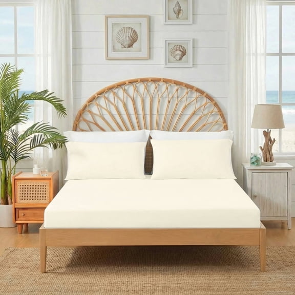 Regency Heights Twin/Twin XL Size Sheet Set, 2 Piece Cooling Bed Sheet with Deep Pocket for Hot Sleepers, Ivory
