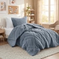 thumbnail image 1 of Regency Heights Twin/Twin XL Quilted Plush Comforter Set, 2-Piece Reversible Feather-Soft Dorm Bedding Sets, Textured Sherpa Comforter Bed Set for All Season, Blue, 1 of 13