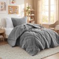 thumbnail image 1 of Regency Heights Twin/Twin XL Quilted Plush Comforter Set, 2-Piece Reversible Feather-Soft Dorm Bedding Sets, Textured Sherpa Comforter Bed Set for All Season, Gray, 1 of 13