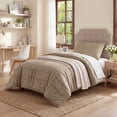 thumbnail image 1 of Regency Heights Twin/Twin XL Comforter Set, Boho 2-Piece Pintuck Stitching Dorm Bedding Set, Soft Washed Pleated Bed Sets with Pillow Sham Khaki, 1 of 10