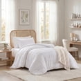 thumbnail image 1 of Regency Heights Twin/Twin XL Comforter Set, Boho 2-Piece Pintuck Stitching Dorm Bedding Set, Soft Washed Pleated Bed Sets with Pillow Sham White, 1 of 11