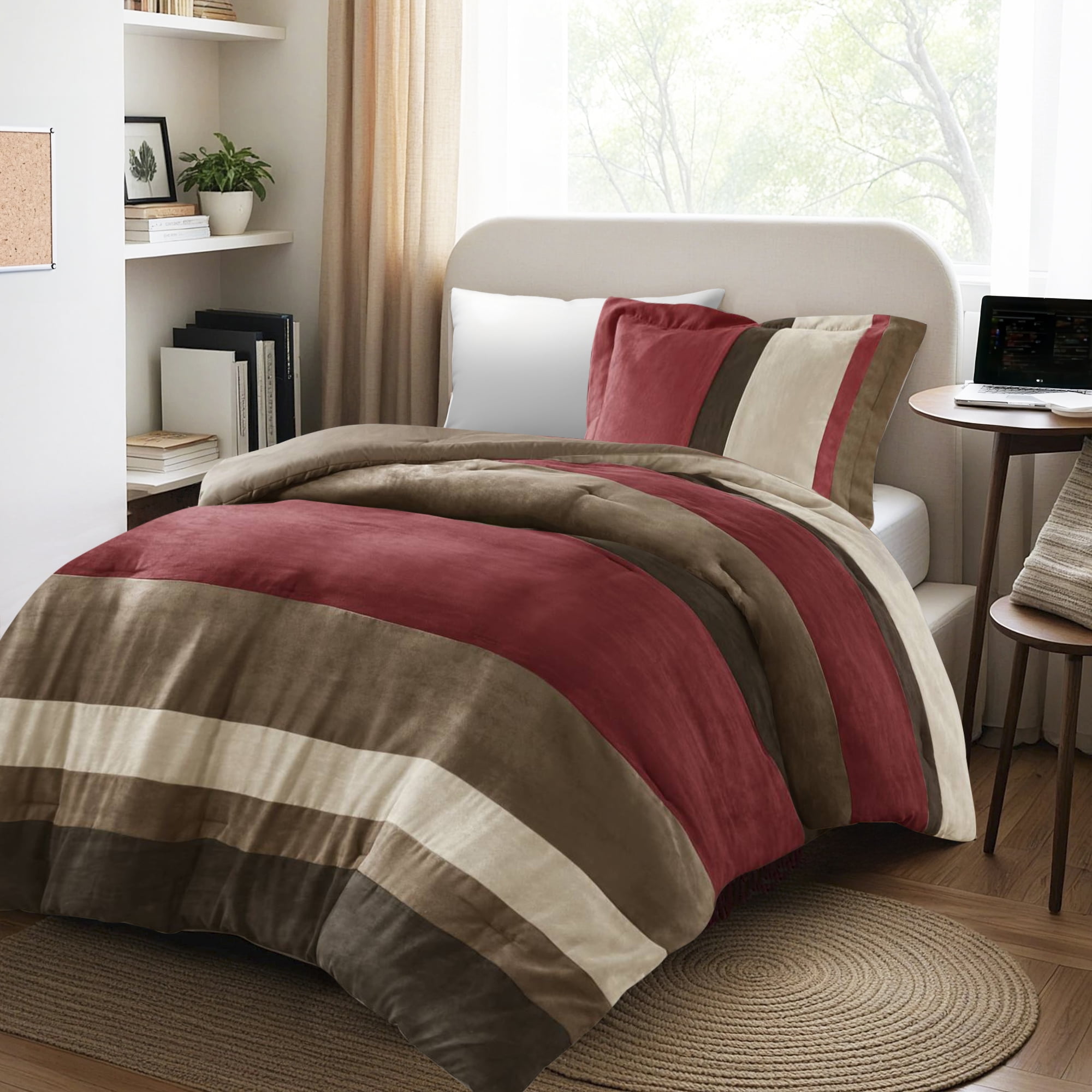 Regency Heights Twin/Twin XL Comforter Set Red, 2 Pieces Faux Suede  Comforters Twin/Twin XL Size, Pieced Bedding Comforters Sets, Cozy Comforter  Bed Set, Machine Washable - Walmart.com, image size:2000x2000