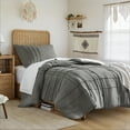 thumbnail image 1 of Regency Heights Twin/Twin XL Duvet Cover Set, Soft Washed Pleated Duvet Cover Twin/Twin XL, 2-Piece Dorm Bedding Set with Pillow Shams, Grey, 1 of 12