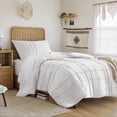 thumbnail image 1 of Regency Heights Twin/Twin XL Duvet Cover Set, Soft Washed Pleated Duvet Cover Twin/Twin XL, 2-Piece Dorm Bedding Set with Pillow Shams, White, 1 of 12
