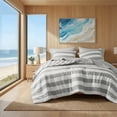 thumbnail image 1 of Regency Heights Essential Twin/Twin XL Size Comforter Sets, 2-Piece Bedding Set for Dorm Bedding, Reversible Striped Comforter Bed Set, Grey, 1 of 7