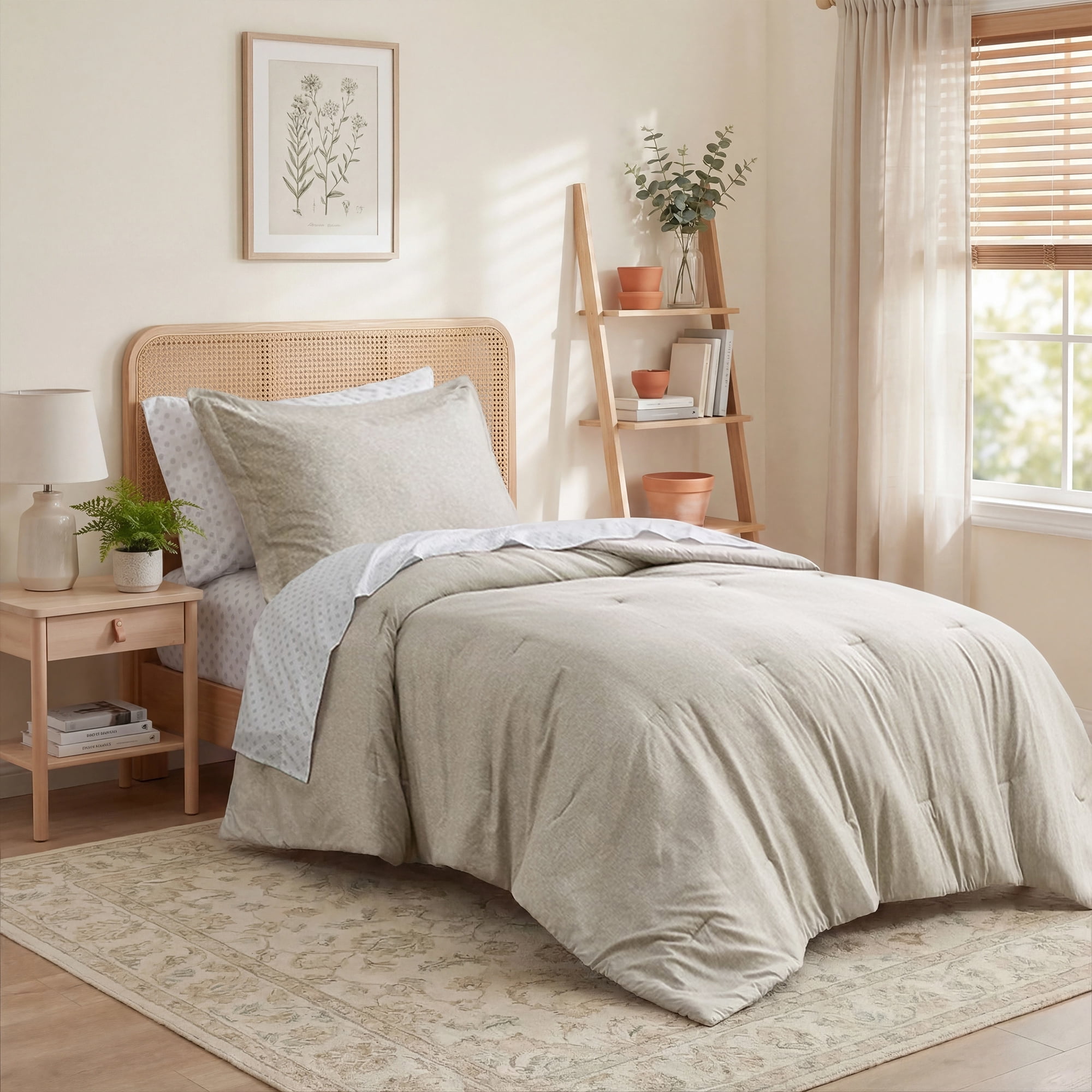 Reversible Sheets Regency Heights Twin/Twin XL Size Comforter Set, 5-Piece Bed in a Bag ...