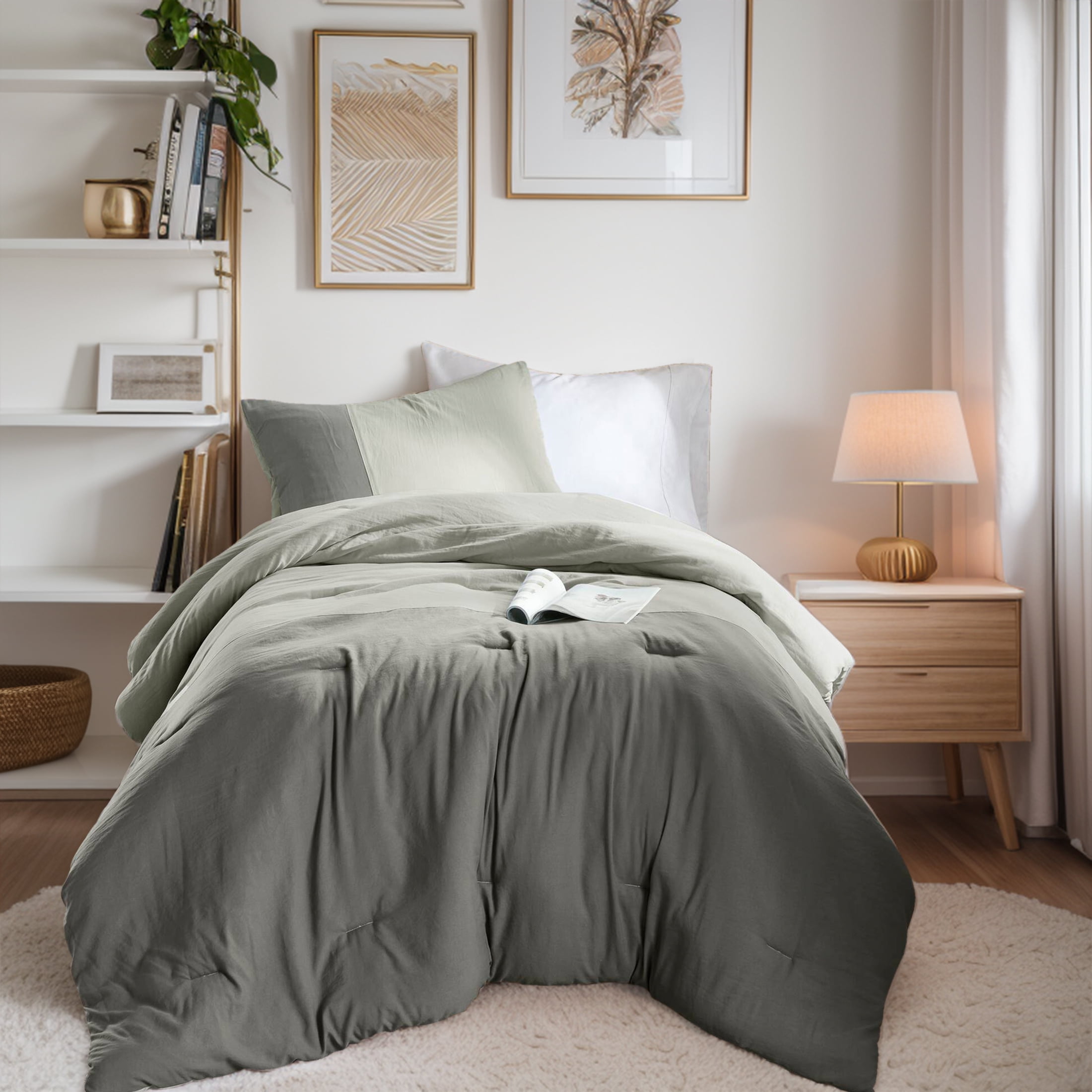 Regency Heights Twin Twin XL Comforter Sets 2 Piece Terracotta Striped All Season Bedding Sets with Pillow Shams