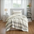 thumbnail image 1 of Regency Heights Twin XL Comforter Set, Reversible Striped Twin Size Comforter Set, Neutral, 2-Piece, 1 of 10