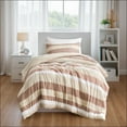 thumbnail image 1 of Regency Heights Twin XL Comforter Set, Reversible Striped Twin Size Comforter Set, Terracotta, 2-Piece, 1 of 10