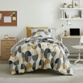 thumbnail image 1 of Regency Heights Twin XL Size Comforter Set, 6-Piece Bed in a Bag Twin XL, Round Geometric Print Bedding Comforter Set with Sheets, Yellow, 1 of 10