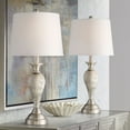 thumbnail image 1 of Regency Hill Arden 25" High Modern Table Lamps Set of 2 Table Top Dimmer Silver Brushed Nickel Finish Mercury Glass Living Room, 1 of 8