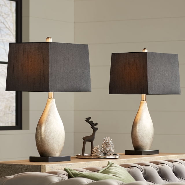 "Regency Hill 25"" High Marco Table Lamps Set of 2, Modern Art Deco