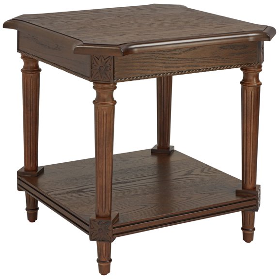 Regency Hill Pullman 22" Wide Distressed Walnut Wood Square End Table