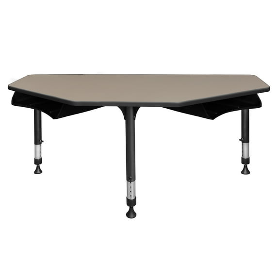 Regency I-Promise 60" 2 Student Desk with Book Storage- Beige