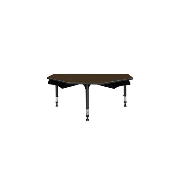 Regency I-Promise 60 in 2 Student Classroom Desk with Book Storage- Neo Walnut