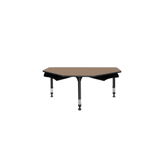 Regency I-Promise 60 in 2 Student Classroom Desk with Book Storage- Noble Oak