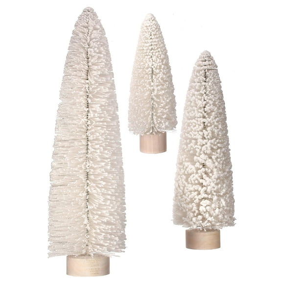 Regency International 12/18/24" Snow Tip Bristle Tree, Set of 3