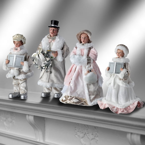 Regency International 13-16'' Pink Champagne Caroler Family Set/4