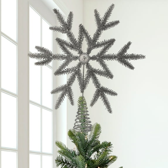 Regency International 14.5" Glitter Evergreen Tree Topper