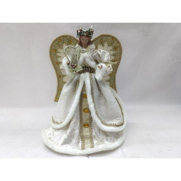 Regency International 16" Fabric Gilded Age Angel Tree Topper