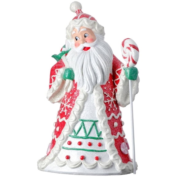 Regency International 18" Resin Candylicious Santa With Lollipop, Red White