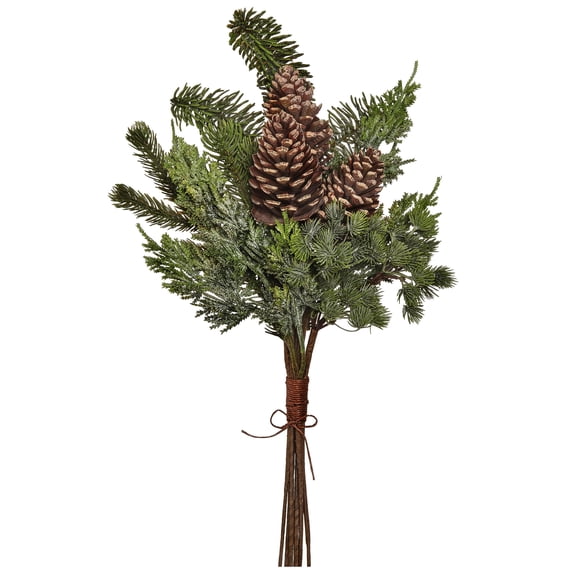 Regency International 20" Natural Touch Pine/Spruce W/Pinecones Bundle - Green Brown