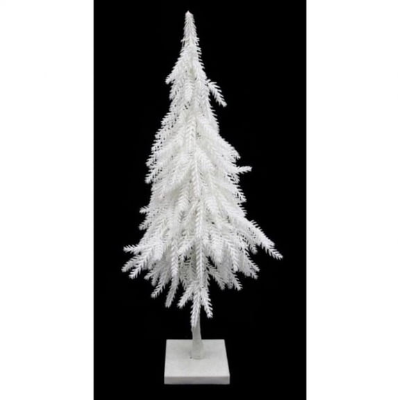Regency International 21" Winter Alpine Tree with Base, White