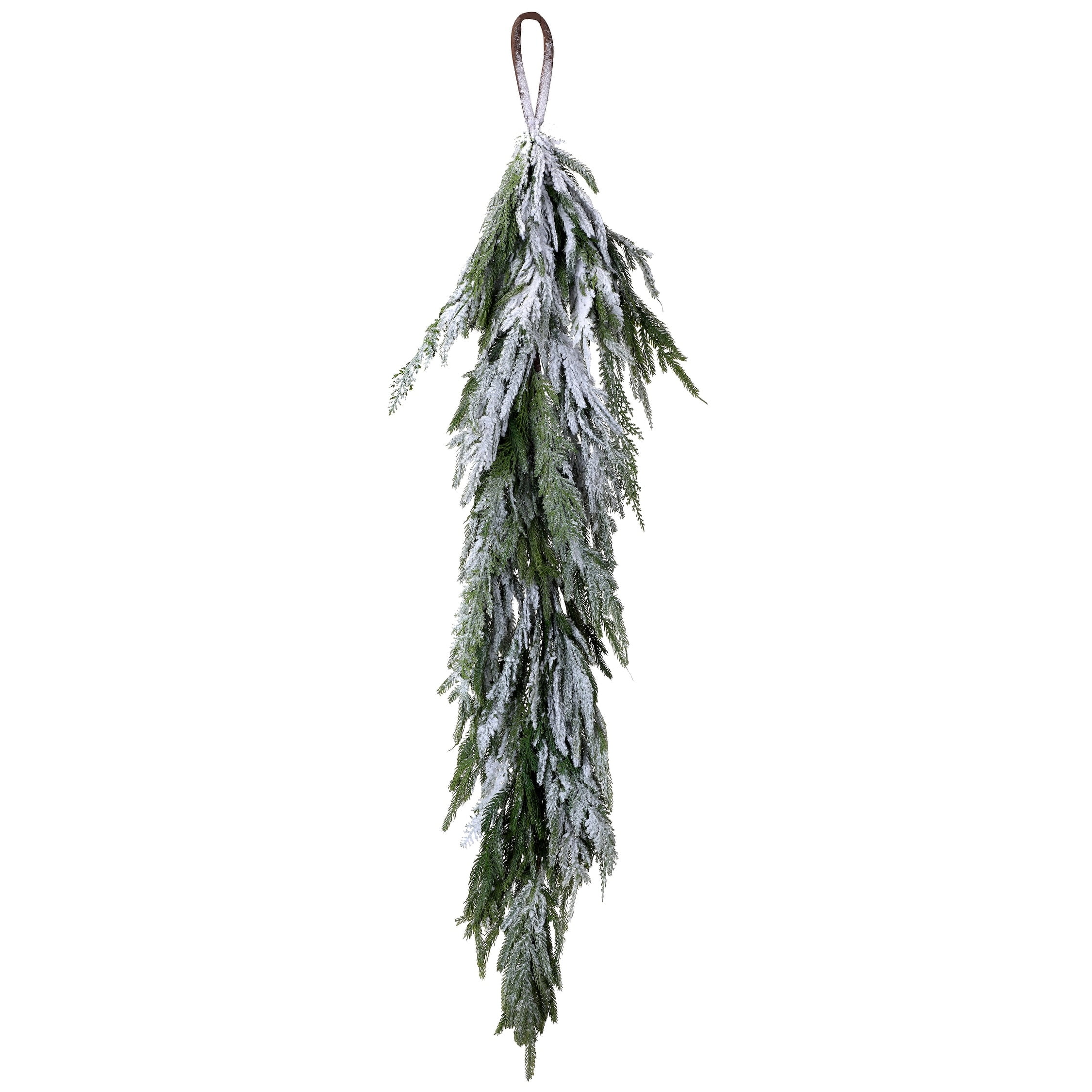 48'' Snowy Artificial Pine Garland for Outdoor Use