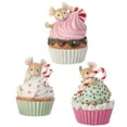 thumbnail image 1 of Regency International 6" Resin Cupcake with Mouse 3 Assorted, 1 of 1