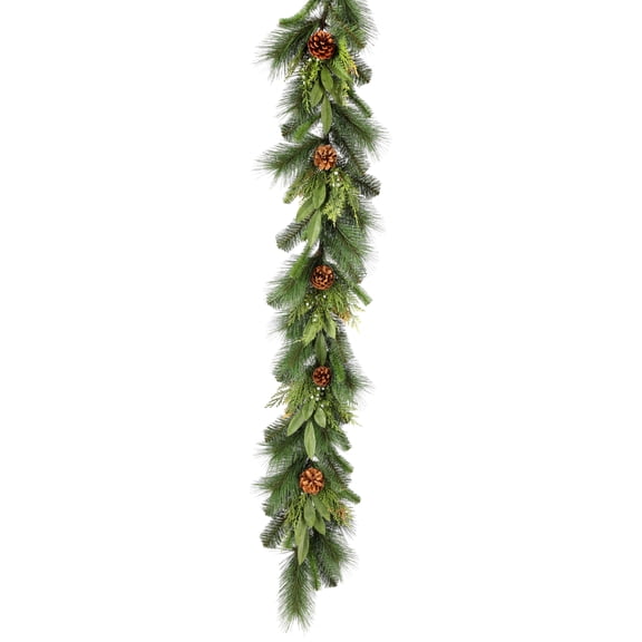 Regency International 60" Juniper Cedar Mix Pine with Bayleaf and Cone Garland
