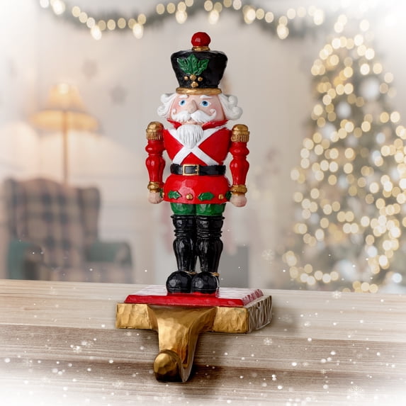 Regency International 9.65" Resin Soldier Nutcracker Stocking Holder