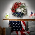 thumbnail image 1 of Regency International Americana Astilbe Red, White, and Blue 24-inch Decorative Wreath, 1 of 3