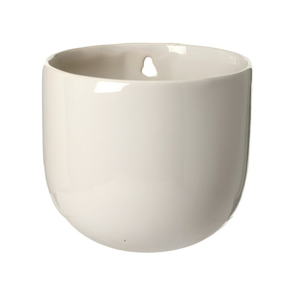 Regency International Ceramic Rounded with Curved Bottom Wall Pocket 6" X 6" D White