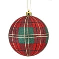 thumbnail image 1 of Regency International Plaid Glittered Ball Ornaments, Box of 3, 1 of 2