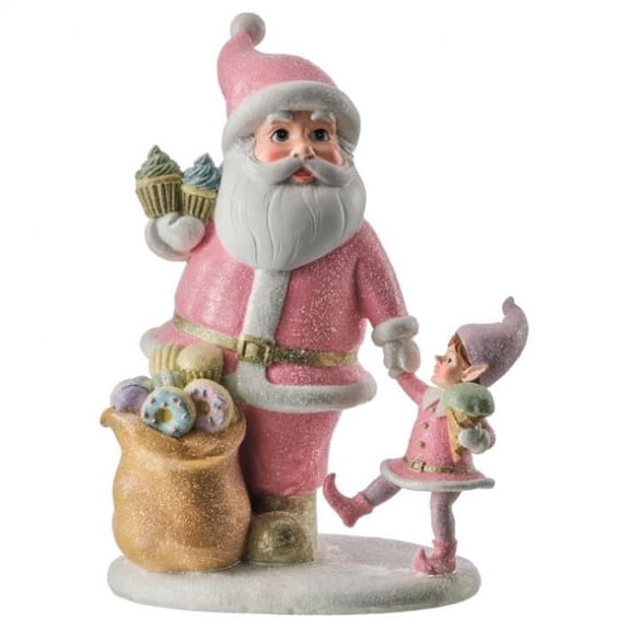 Regency International Santa with Child Sweets Figurine, 8-Inch, Pastel Assortment